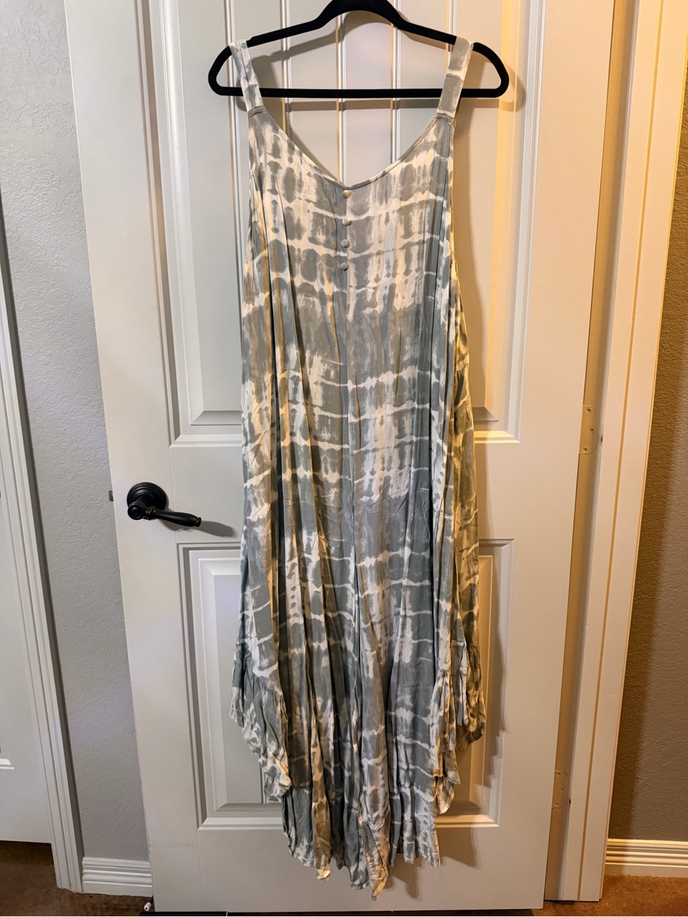 Women's Grey Tie-Dye Romper
